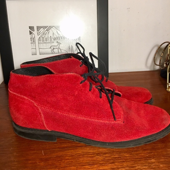 Eddie Bauer Red Suede Desert Boots 9 - Picture 3 of 5